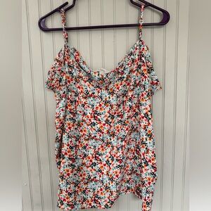 LOFT Multicolor Floral Spaghetti Strap Cami